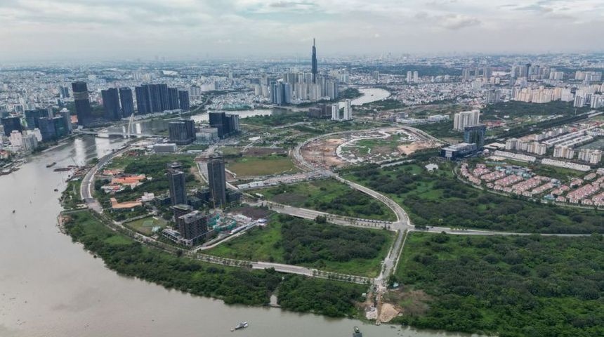 Lô đất hơn 10.000 m2 tại Thủ Thiêm sắp đấu giá với khởi điểm 295 triệu đồng mỗi m2