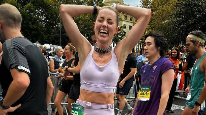 Amber Heard đạt sub 1h40 ngay lần đầu chạy half marathon