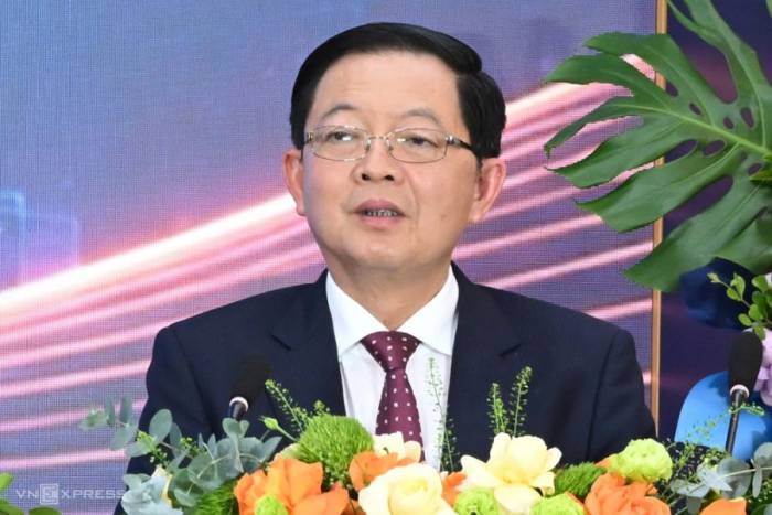 Phó thủ tướng Hồ Quốc Dũng tại lễ ký hợp tác hợp tác về nghiên cứu AI giữa FPT và Mila. Ảnh: Trọng Đạt