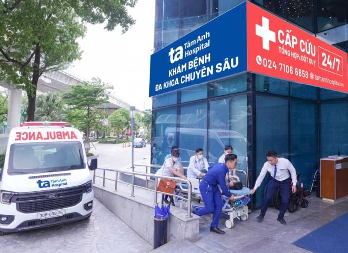 Cấp cứu người bệnh đột quỵ. Ảnh minh họa: Phòng khám Đa khoa Tâm Anh Cầu Giấy