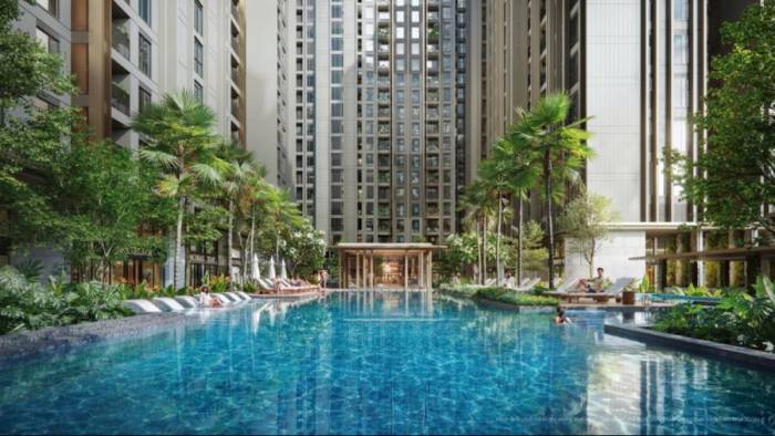 Phối cảnh hồ bơi tại dự án. Ảnh: MIK Group