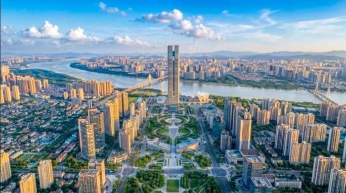 Phối cảnh dự án Trục đại lộ cảnh quan sông Hồng.