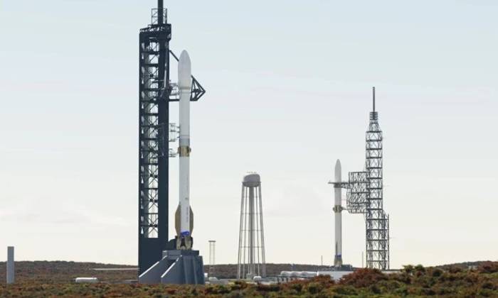 Hình phối cảnh bệ phóng LC-36B và bệ phóng LC-36A ở xa hơn. Ảnh: Blue Origin