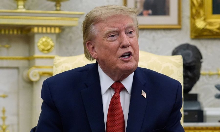 Tổng thống Mỹ Donald Trump trong sự kiện tại Nhà Trắng ngày 18/8. Ảnh: AP
