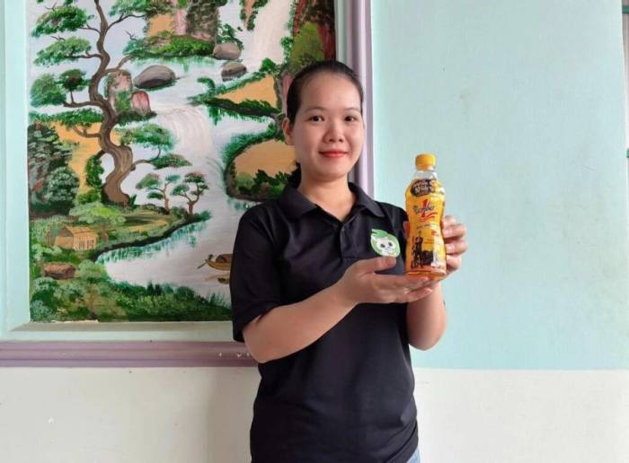 Phan Thị Lan Anh may mắn trúng giải Nhất. Ảnh: NVCC