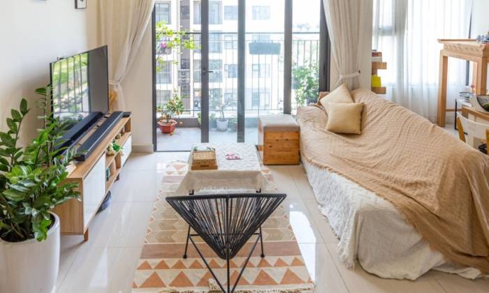 Một căn hộ 2 phòng ngủ, 2 nhà vệ sinh tại khu chung cư ở phường Tây Mỗ, Hà Nội, đang được cho thuê với giá 12 triệu đồng mỗi tháng. Ảnh: Bích Phương