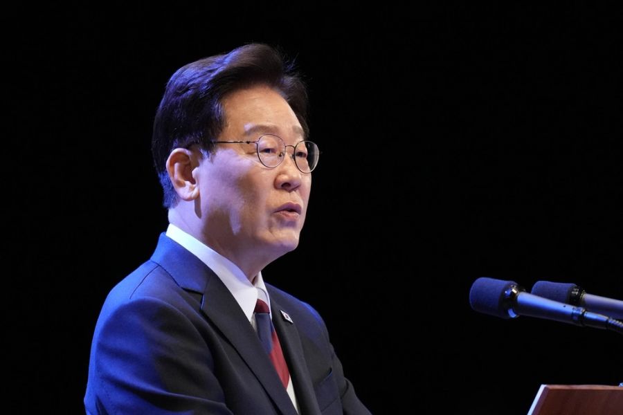 Tổng thống Hàn Quốc Lee Jae-myung tại Seoul ngày 15/8. Ảnh: AP