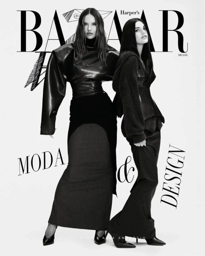 Alessandra Ambrosio và con gái Anja trên bìa Harpers Bazaar Brazil số tháng 5/2026. Ảnh: Harpers Bazaar