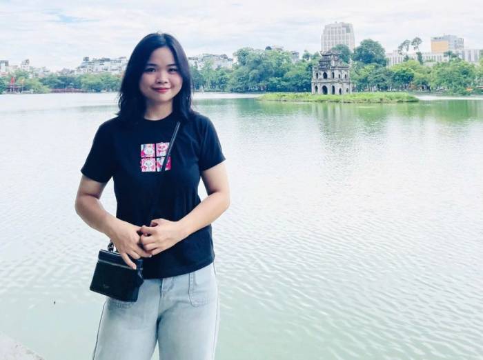 Hà đặt mục tiêu giảm còn 52 kg để cơ thể khỏe mạnh, nhẹ nhàng và tự tin hơn. Ảnh: Nhân vật cung cấp