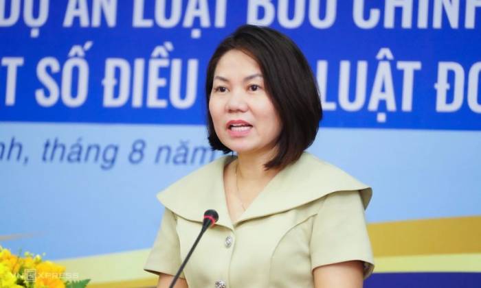 Bà Nguyễn Như Quỳnh, Vụ trưởng Pháp chế, Bộ Khoa học và Công nghệ, phát biểu tại sự kiện. Ảnh: Bảo Lâm