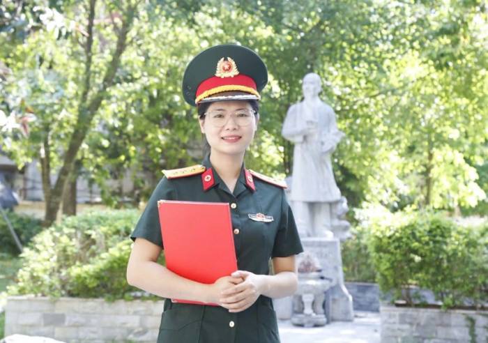 Thượng úy Trần Thị Tâm. Ảnh: Nhân vật cung cấp