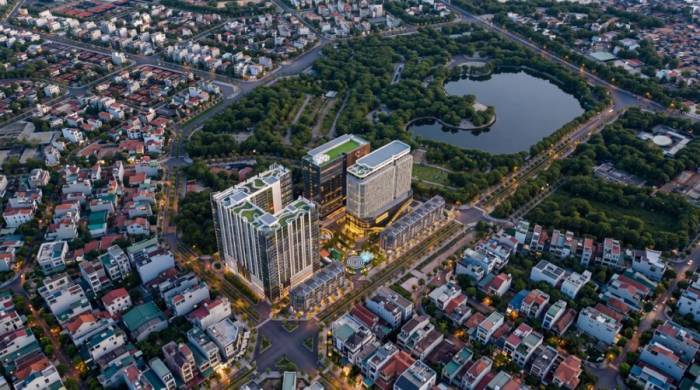 D. Diamant Bleu - tổ hợp căn hộ kết hợp thương mại dịch vụ và tòa nhà tài chính tại Long Biên. Ảnh: Tân Hoàng Minh