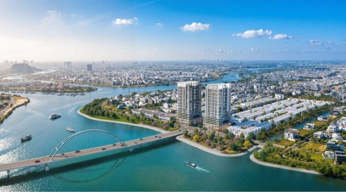 Phối cảnh tổ hợp căn hộ Spana Tower, Cora Tower và S-Light Tower. Ảnh: Sun Property