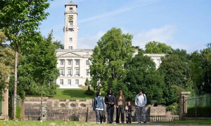 Một góc trong khuôn viên Đại học Nottingham, Anh. Ảnh: Website trường
