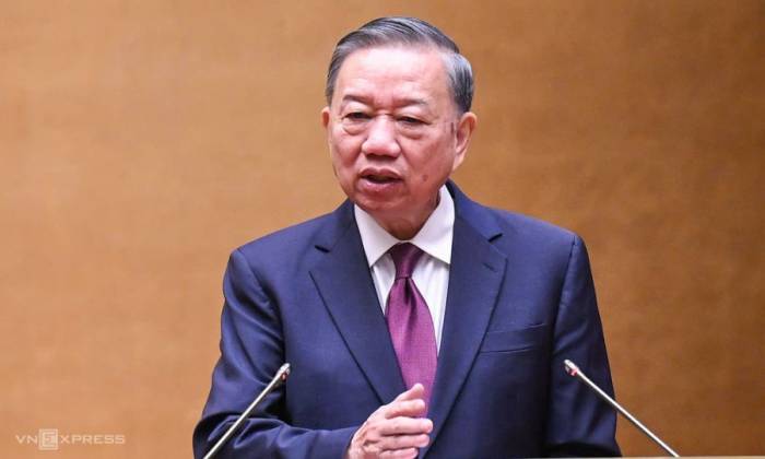 Tổng Bí thư, Chủ tịch nước Tô Lâm phát biểu tại Hội nghị sơ kết một năm triển khai mô hình chính quyền ba cấp sáng 1/7. Ảnh: Giang Huy