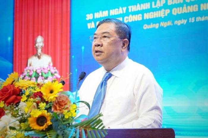 Phó Thủ tướng thường trực Phạm Gia Túc phát biểu chỉ đạo ở Lễ kỷ niệm 30 thành lập Ban Quản lý Khu kinh tế Dung Quất và các Khu công nghiệp Quảng Ngãi. Ảnh: Phạm Linh