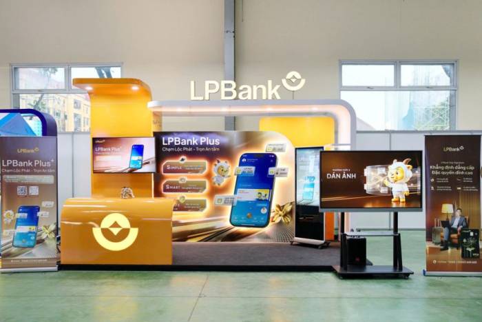 Gian hàng của ngân hàng tại sự kiện Chuyển đổi số ngành ngân hàng năm 2026. Ảnh: LPBank
