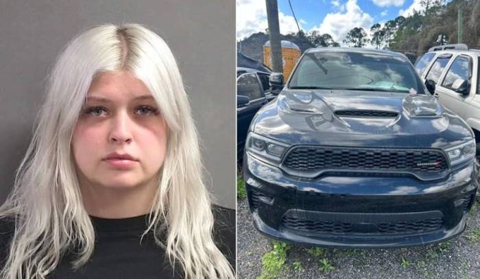 Lindsey Isaacs bị bắt, xe bị thu giữ vì cáo buộc gây tai nạn chết người. Ảnh: Volusia County Division Of Corrections, Yourdaytonalawyer