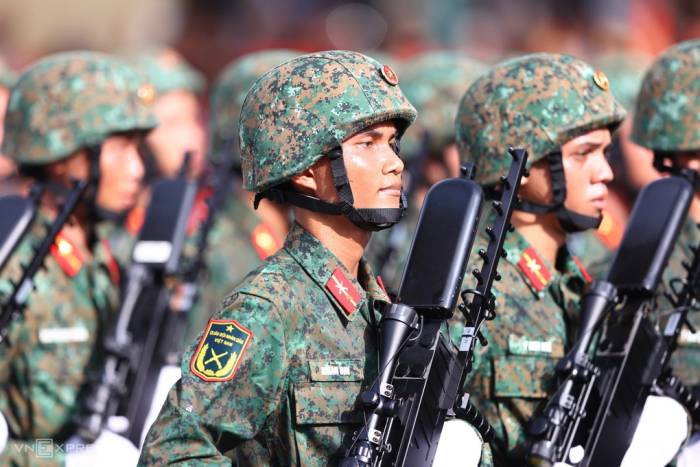 Bộ đội diễu binh trong dịp Quốc khánh 2/9/2025. Ảnh: Quỳnh Trần