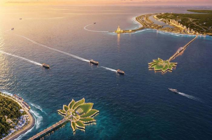 Phối cảnh đoạn cầu, hầm vượt biển thuộc dự án. Ảnh: Vingroup