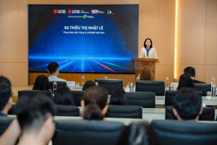 Bà Thiều Thị Nhật Lệ, Tổng giám đốc UOBAM Việt Nam tại sự kiện. Ảnh: UOB