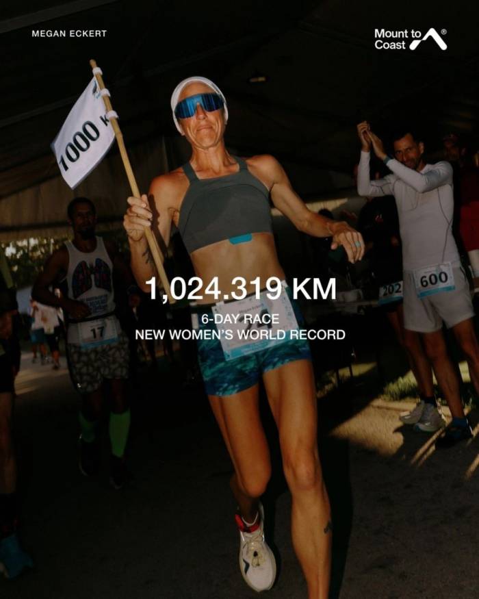Megan Eckert lập kỷ lục chạy 1.024,319 km trong 144 giờ tại giải vô địch thế giới GOMU 6-Day ở Balatonfured, Hungary. Ảnh: Instagram / megeckert