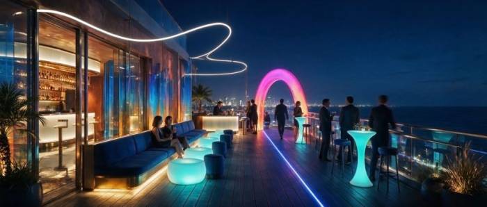 Phối cảnh bar tại Alora Nha Trang. Ảnh: KDI Group