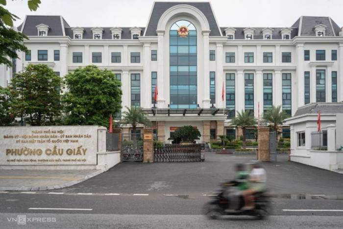 Trụ sở UBND phường Cầu Giấy, tháng 7/2026. Ảnh: Hoàng Giang