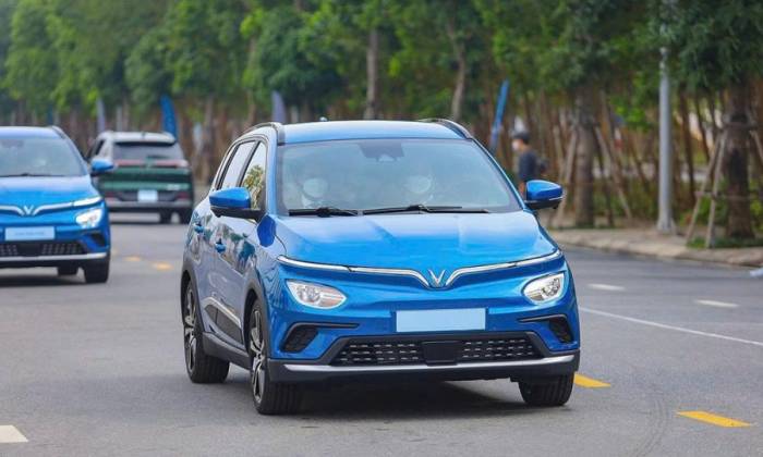 VF e34 là mẫu ôtô thuần điện đầu tiên của VinFast. Ảnh: Tuấn Vũ