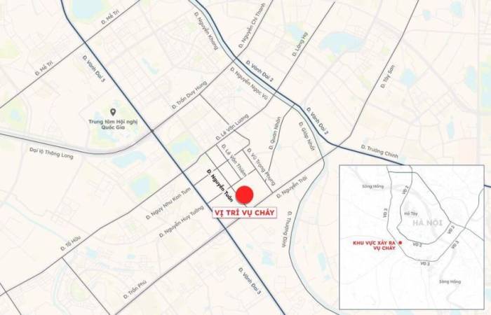 Vị trí chung cư 90 Nguyễn Tuân. Đồ họa: Tâm Thảo