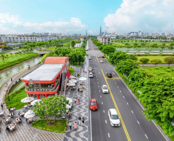 Khu đô thị dành nhiều không gian cho cảnh quan gồm cây xanh và mặt nước. Ảnh: VPG