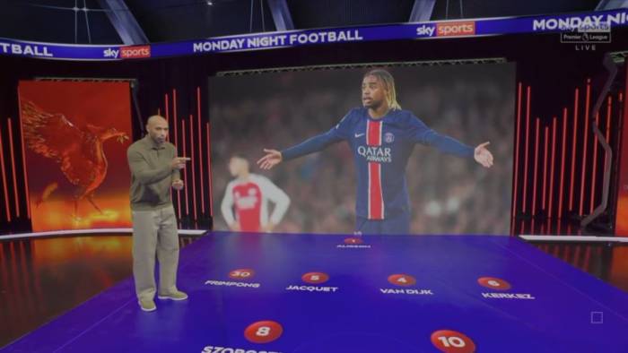 Thierry Henry đưa ra đánh giá về Bradley Barcola trên Sky Sports ngày 1/9/2026. Ảnh: Sky Sports