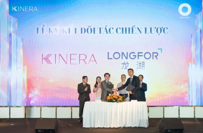 Lễ ký kết hợp tác Kinera và Longfor. Ảnh: Kinera