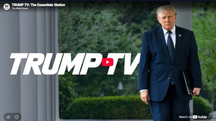 Hình ảnh giới thiệu trên kênh Trump TV. Ảnh chụp màn hình YouTube/The White House