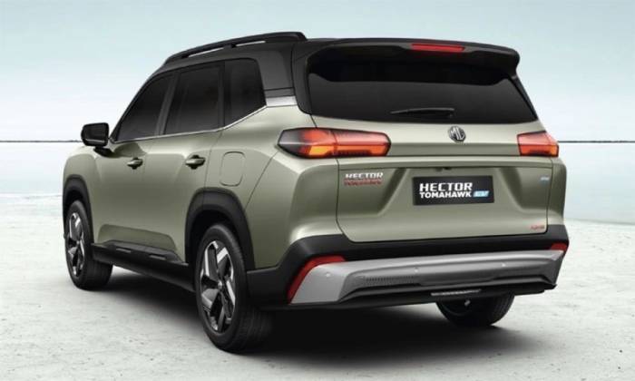 Ngoại hình Hector Tomahawk EV hầm hố. Ảnh: MG