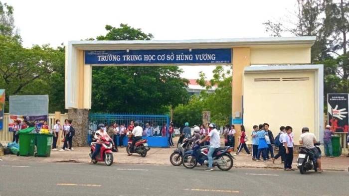 Trường THCS Hùng Vương, phường Phú Thuỷ (TP Phan Thiết cũ). Ảnh: Việt Quốc