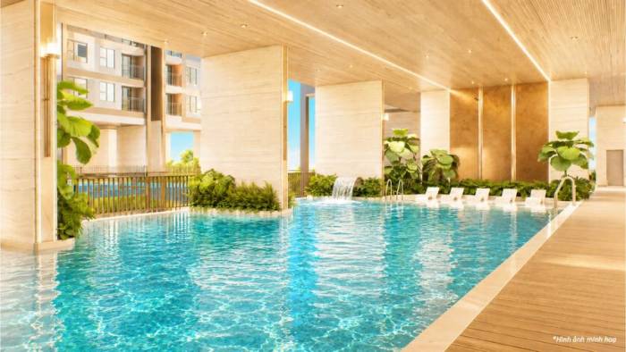 Phối cảnh hồ bơi aquatonic tại Monrei Saigon. Ảnh: CĐT