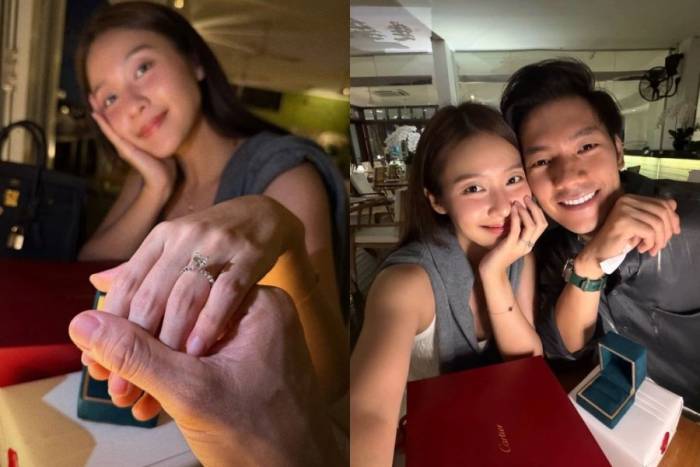 Giây phút cầu hôn của cặp sao.