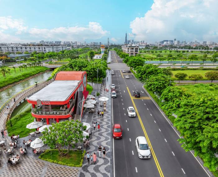 Mảng xanh phủ rộng tại Van Phuc City. Ảnh: VPG