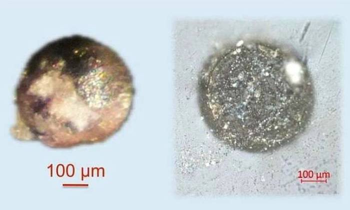 Mảnh hiroshimaite chứa hợp kim mới. Ảnh: Science Advances