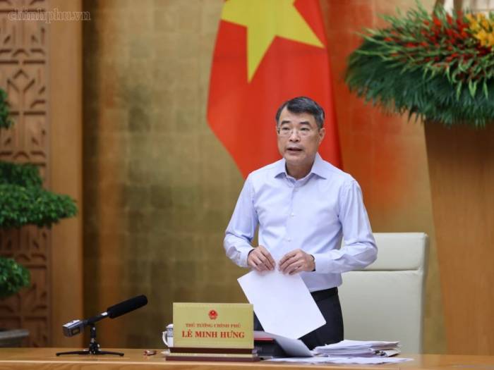 Thủ tướng Lê Minh Hưng phát biểu tại phiên họp Chính phủ, ngày 3/9. Ảnh: VGP