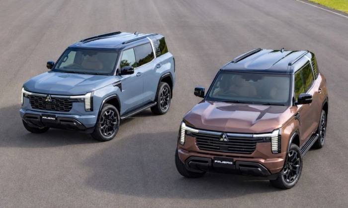 Mitsubishi Pajero thế hệ mới với hai kiểu lưới tản nhiệt. Ảnh: Mitsubishi