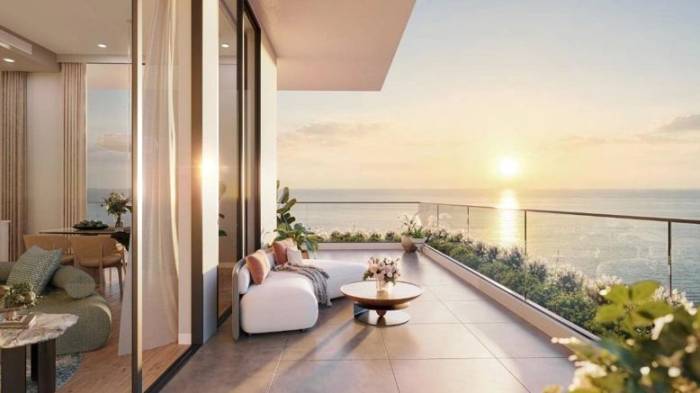 Thiết kế mở với ban công thoáng rộng của căn hộ Meypearl Harmony. Ảnh: Meygroup