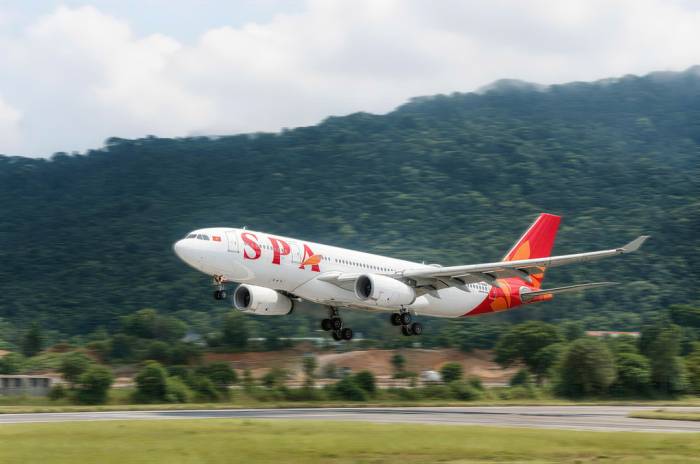 Chiếc máy bay Airbus A330 vừa được Sun PhuQuoc Airways tiếp nhận.