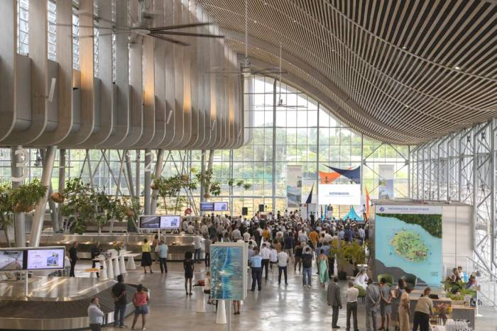 Bên trong ga đến của sân bay Roland Garros (đảo Réunion, Pháp). Ảnh: AIA Life Designers