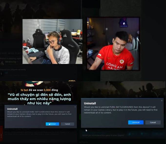 Rambo và TanVuu chính thức xóa PUBG sau hàng loạt ồn ào