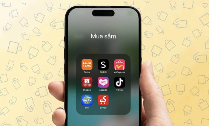Một số ứng dụng mua sắm đang hoạt động tại Việt Nam. Đồ họa: Viễn Thông