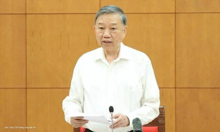 Tổng Bí thư, Chủ tịch nước Tô Lâm làm việc với ban Chính sách, chiến lược Trung ương, chiều 14/9. Ảnh: Cổng TTĐT Đảng Cộng sản Việt Nam