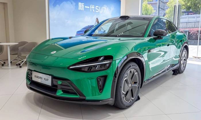 SUV điện Xiaomi YU7 Max tại một showroom ở trung tâm thương mại, tỉnh Vu Hồ, Trung Quốc. Ảnh:Lương Dũng