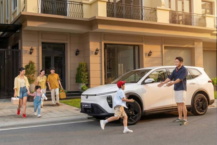 VinFast VF MPV 7 đáp ứng nhu cầu di chuyển của gia đình đông thành viên. Ảnh: VinFast